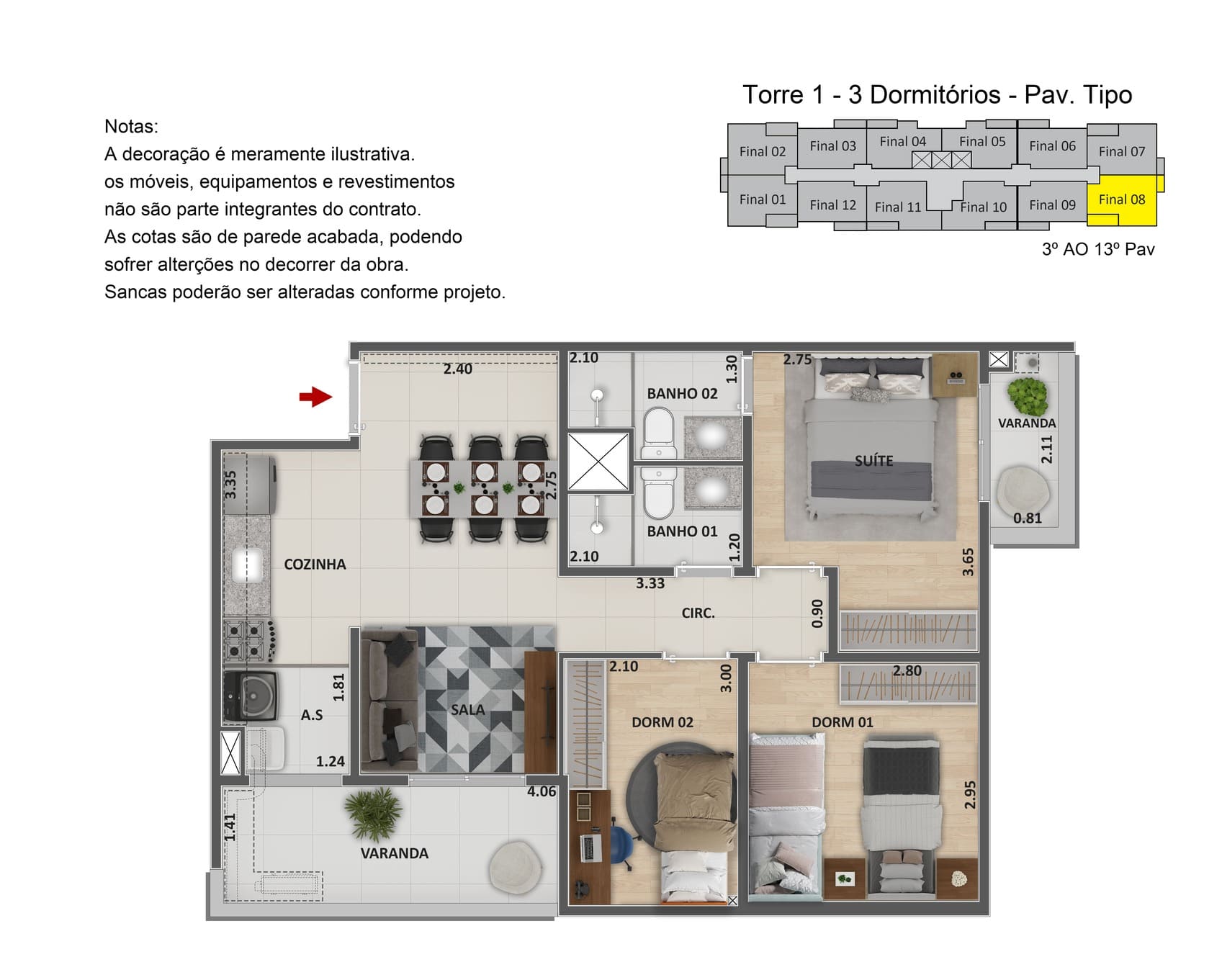 Planta Studio Loft 31m² Metropolitan Dream